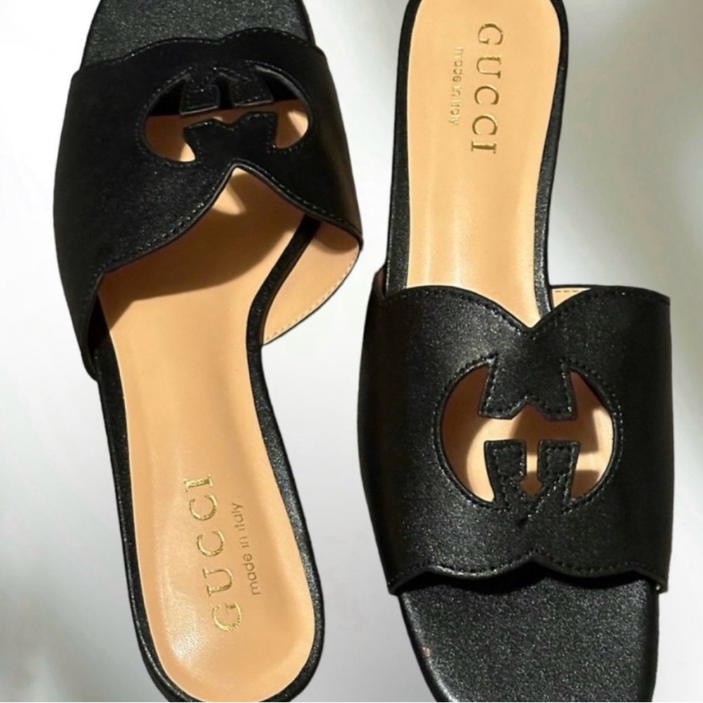 Black Gucci Sandals size 8